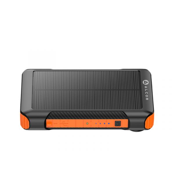 Alcor SD10000 Solar & Dynamo vésztöltő beépített lámpával, narancssárga (ALCOR SD 10000 ORANGE)